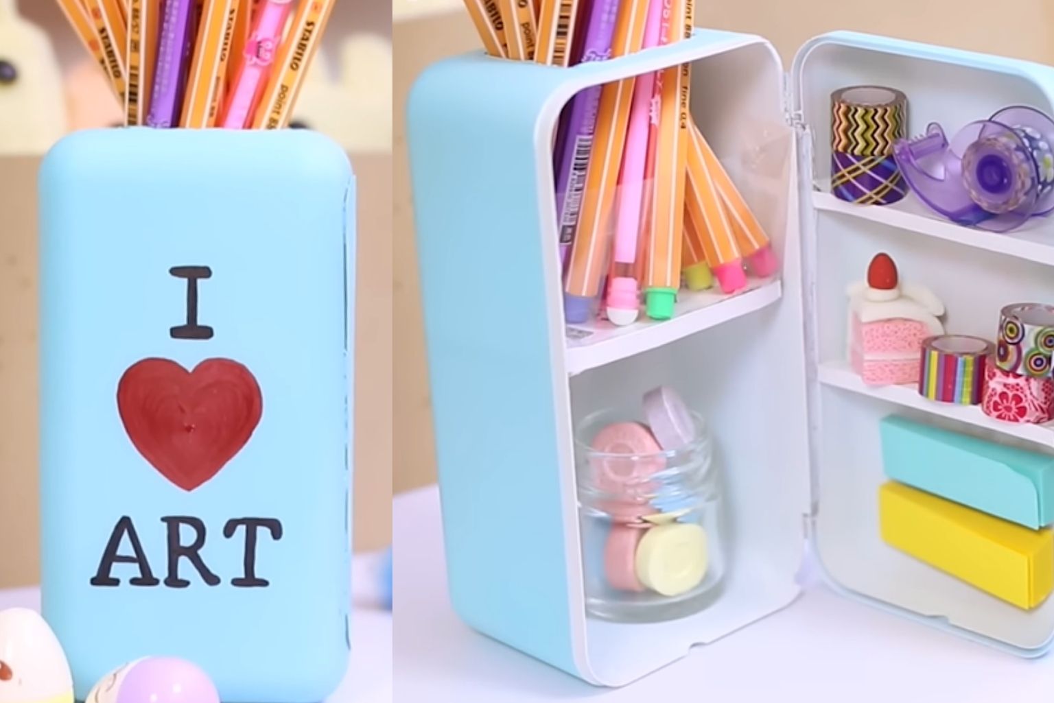 Mini refri organizador de escritorio