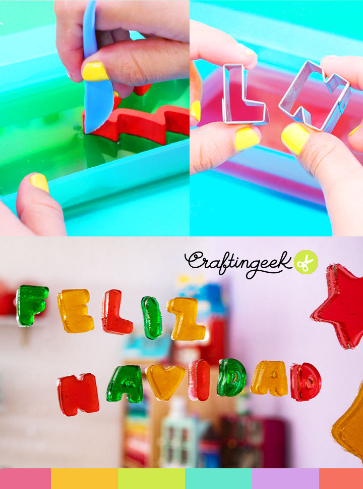 Haz stickers de gel caseros fácil con cortadores para galletas