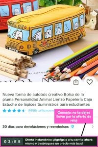 Compras en Wish de papelería bonita_RELOJ