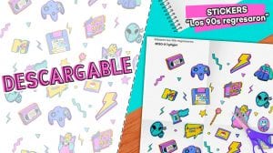 Stickers de los 90's_Descargable
