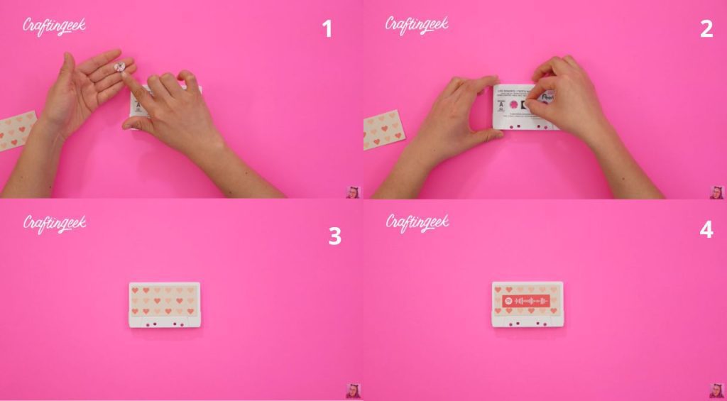Cassette de amor con código spotify y foto sorpresa para regalar