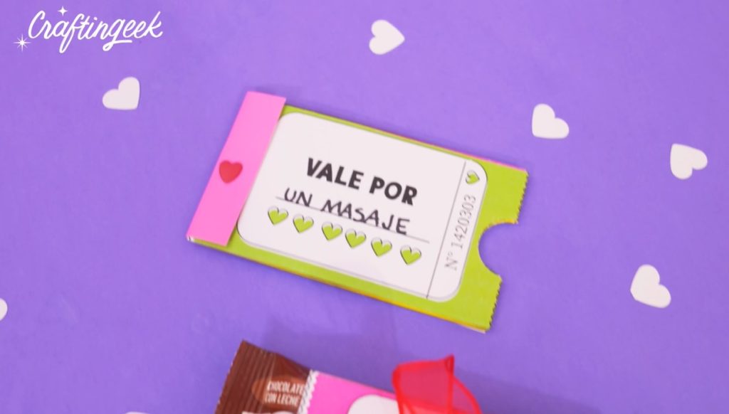 Vales para regalar con chocolates en San Valentín