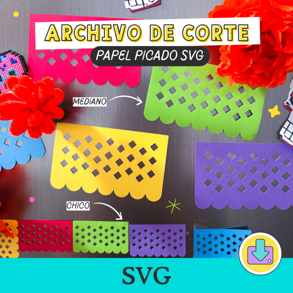Papel picado SVG para hacer con plotter de corte